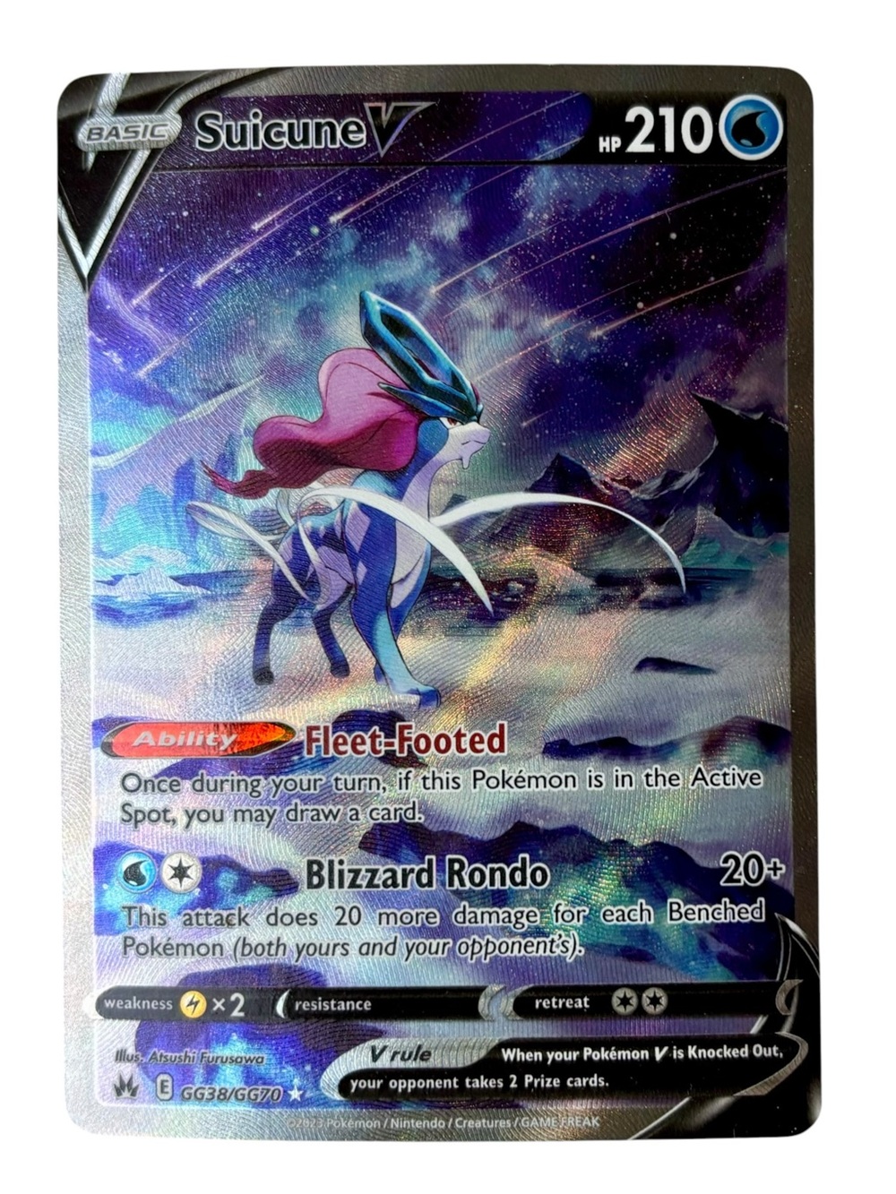 Suicune V Holo: Crown Zenith: Galarian Gallery Pokémon Card